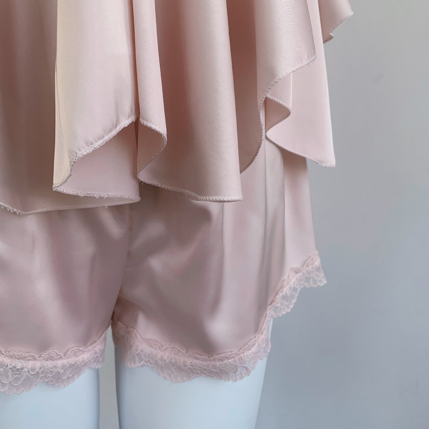 Pink Satin Bow Sleepwear Set
