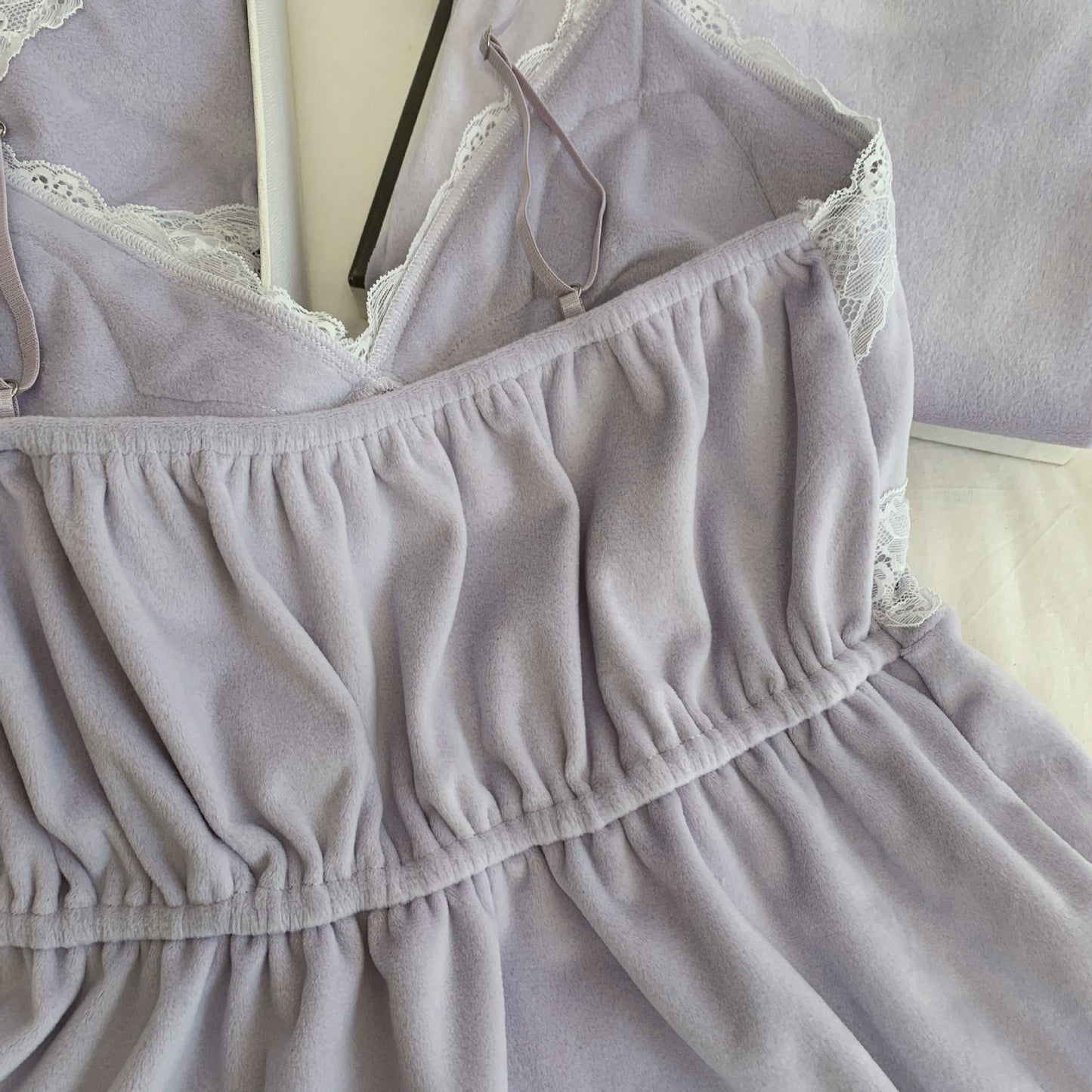 Cream Lace Lounge Set / Lavender Lace Lounge Set