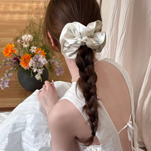 Bluebell Satin Scrunchie