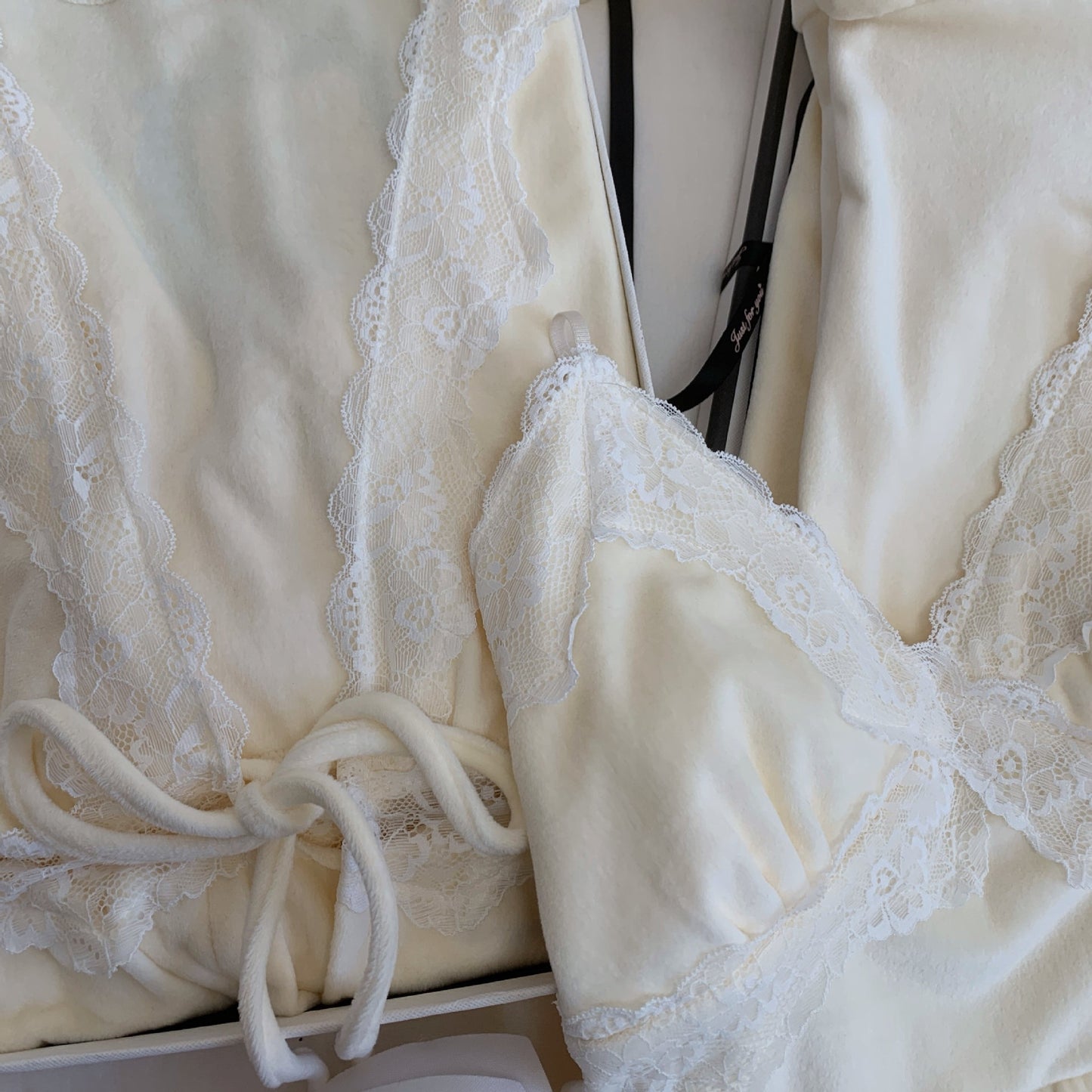 Cream Lace Lounge Set / Lavender Lace Lounge Set