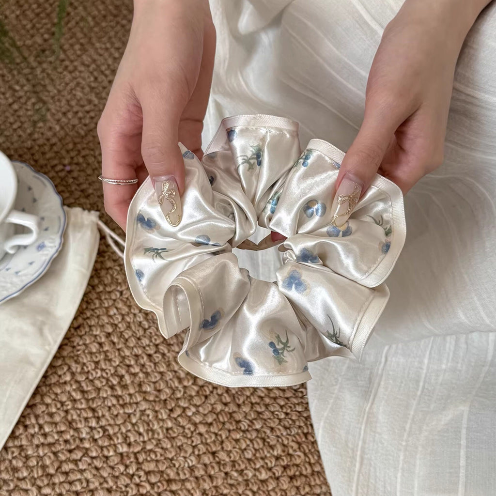 Bluebell Satin Scrunchie