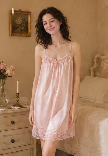 Étoile 100% Silk Lace Slip Dress