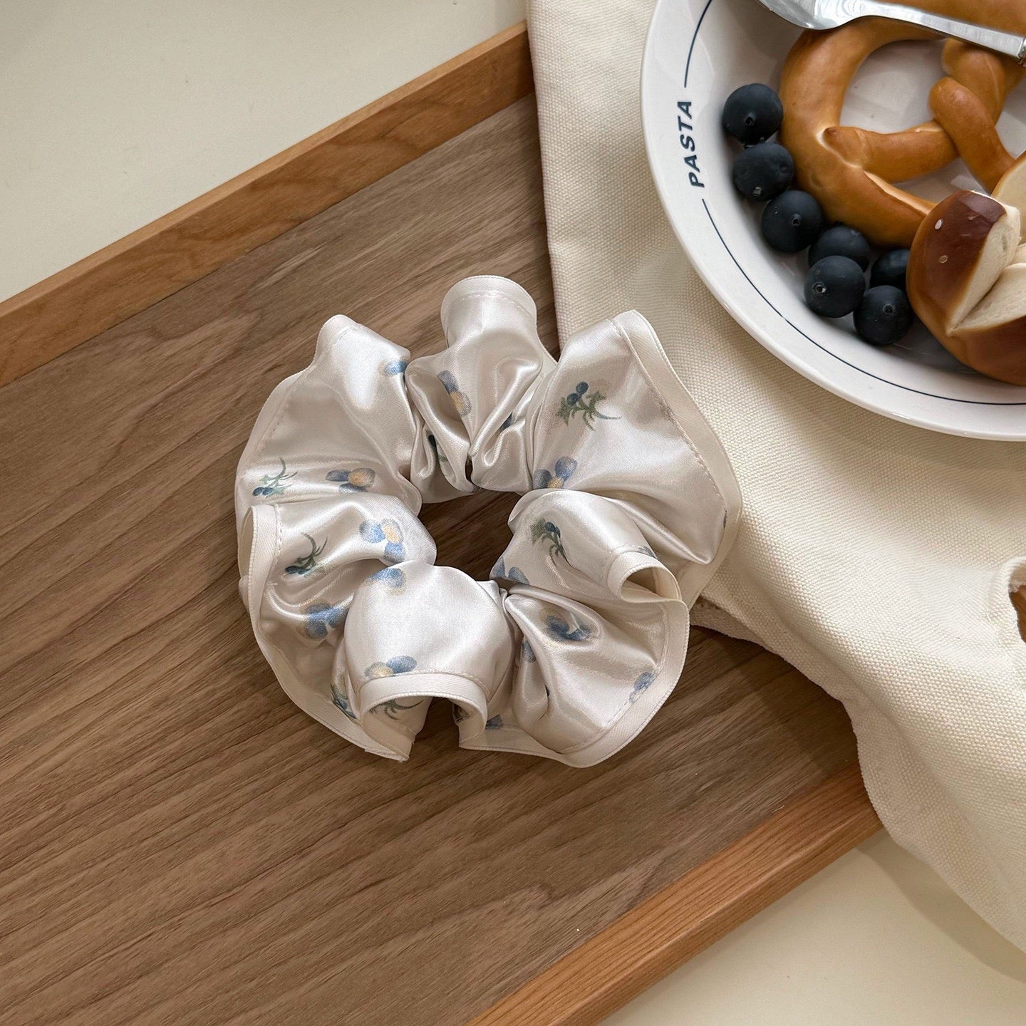 Bluebell Satin Scrunchie