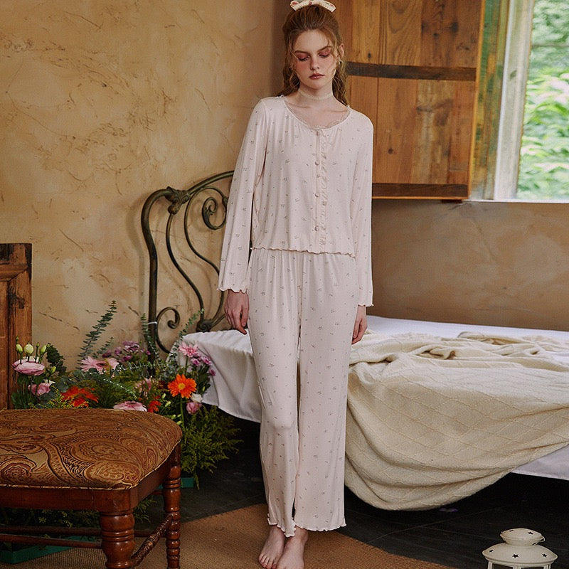 French Morning Blossom Pajama Set