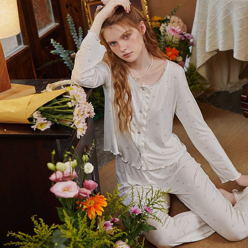 French Morning Blossom Pajama Set