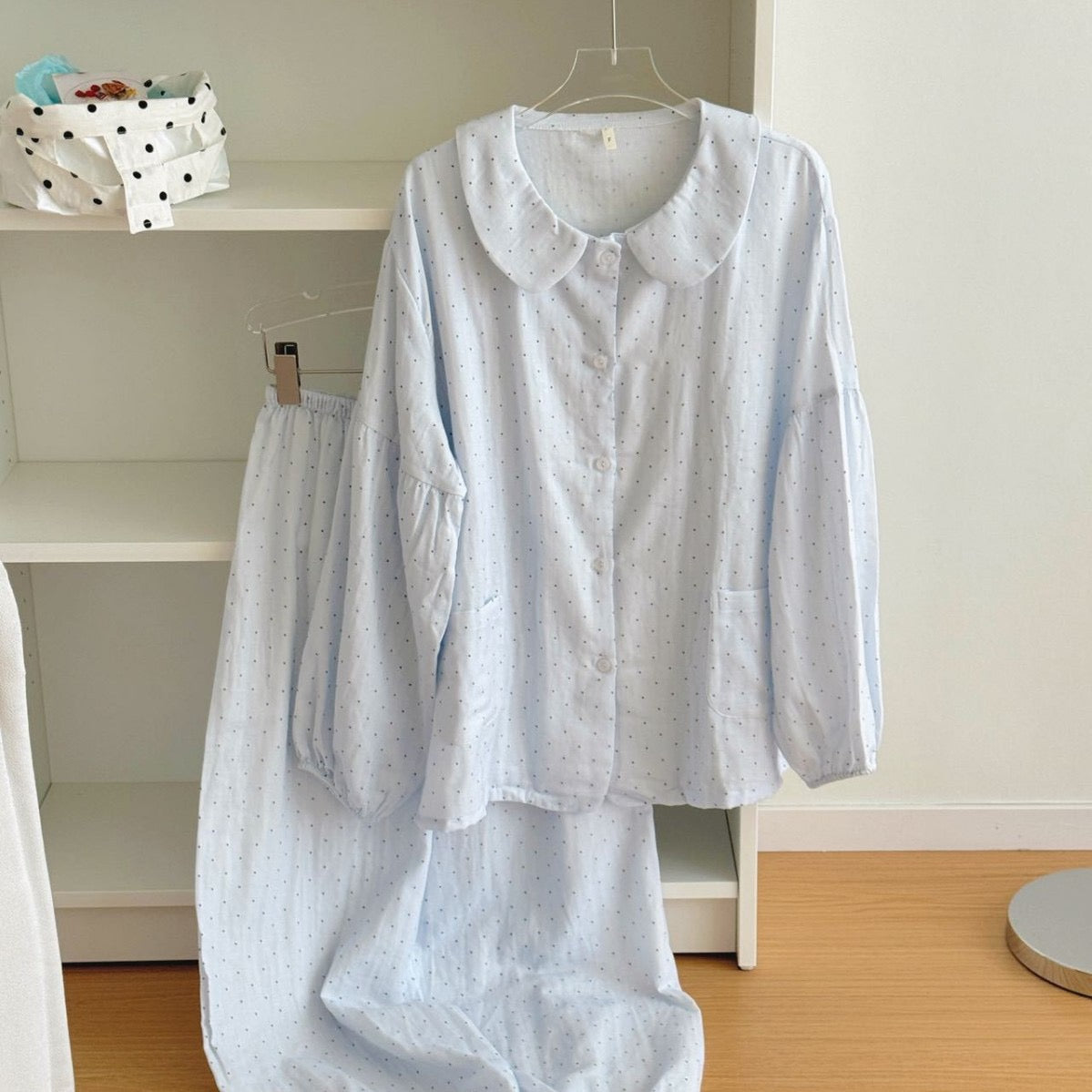 Cloud Dot Cotton Pajama Set ☁️