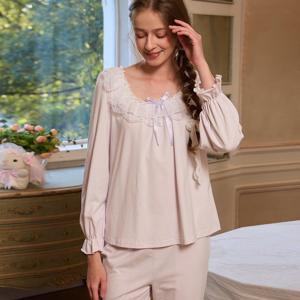 Élise Ruffle Pajama Set