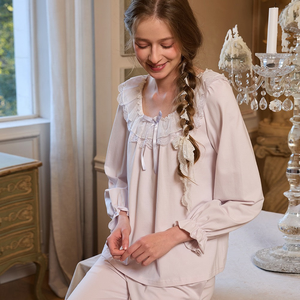 Élise Ruffle Pajama Set