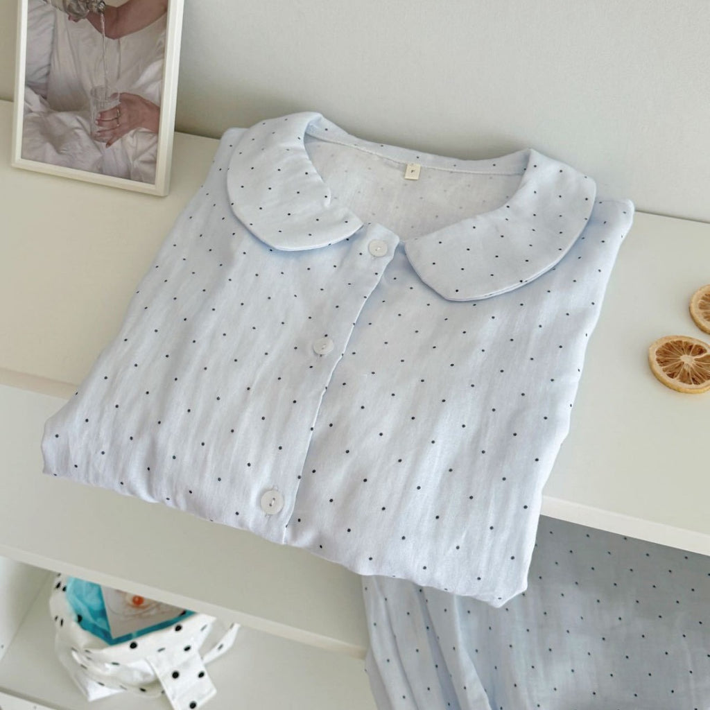 Cloud Dot Cotton Pajama Set ☁️
