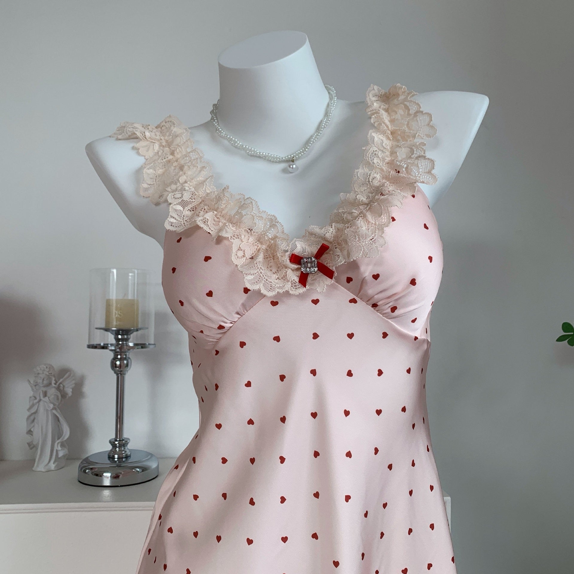 Rosé Hearts Nightdress | Romantic Women's Sleepwear